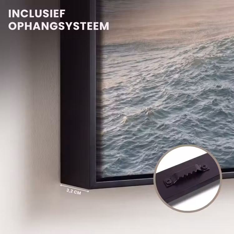Canvas met lijst - Golf - Zee - Water — 3