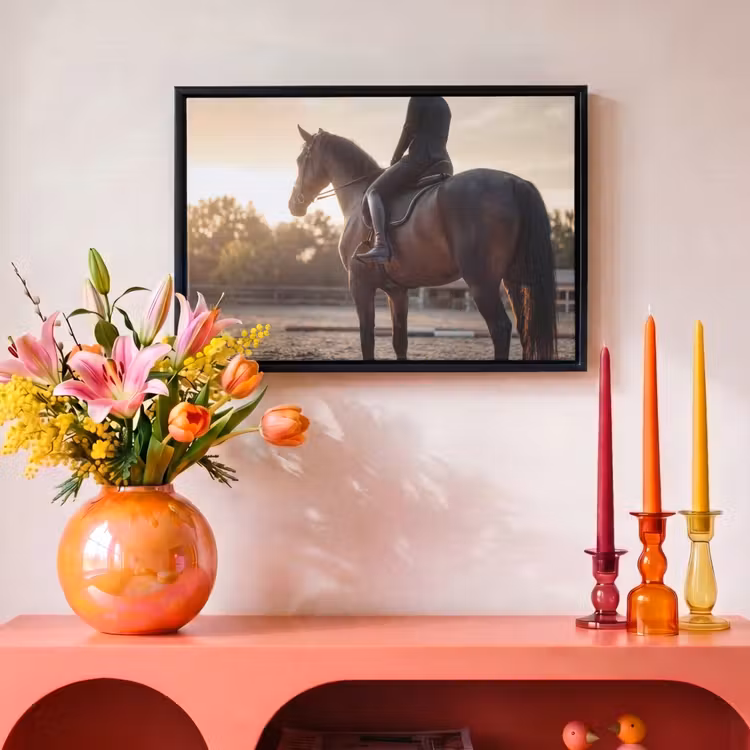Canvas met lijst - Harmonie - Ruiter - Zon — 4