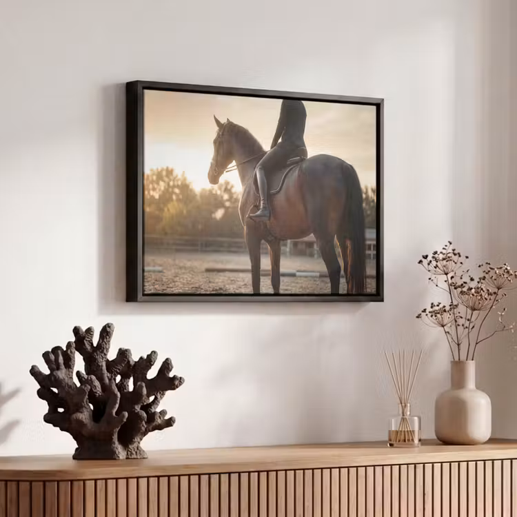 Canvas met lijst - Harmonie - Ruiter - Zon — 6