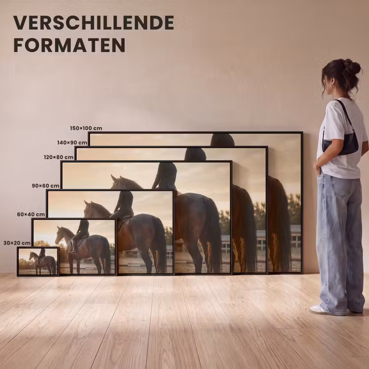 Canvas met lijst - Harmonie - Ruiter - Zon — 7