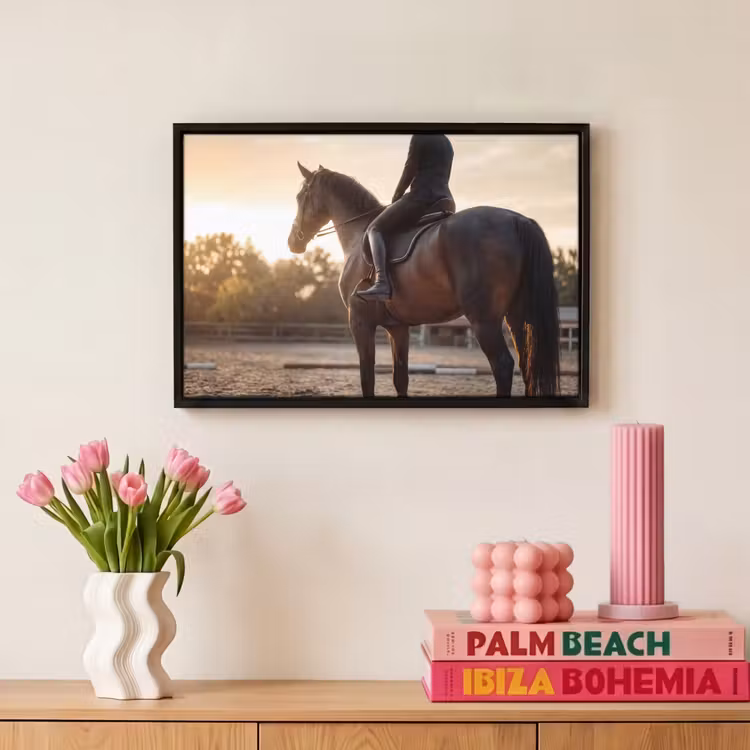 Canvas met lijst - Harmonie - Ruiter - Zon — 8
