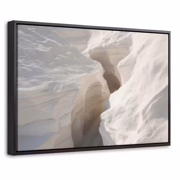 Canvas met lijst - Kloof - Wit - Sneeuw — 1