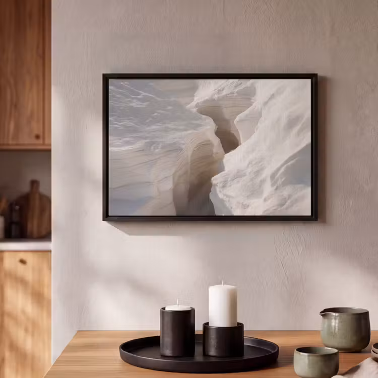 Canvas met lijst - Kloof - Wit - Sneeuw — 2