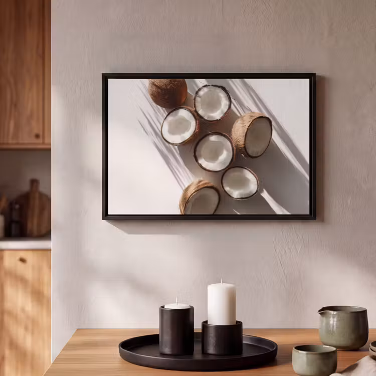 Canvas met lijst - Kokosnoten - Bruin - Shaduw — 2