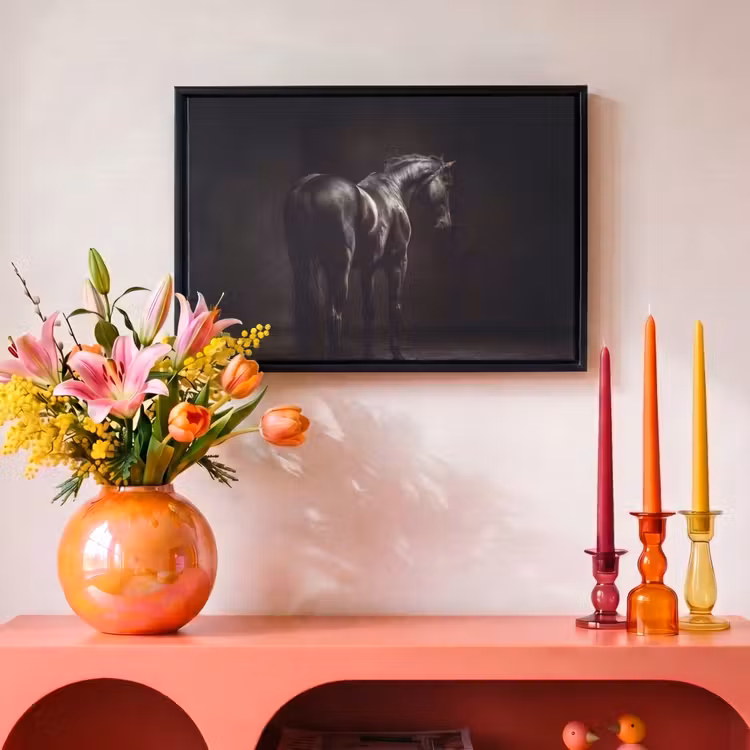 Canvas met lijst - Krachtig - Paard - Donker — 4