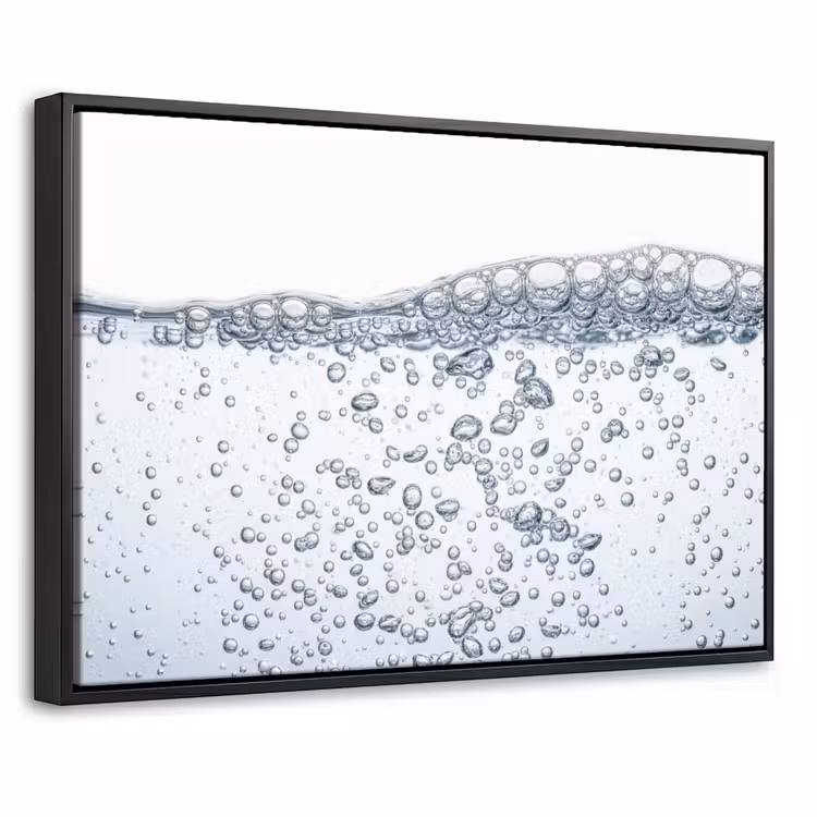 Canvas met lijst - Luchtbellen - Water - Dynamisch — 1