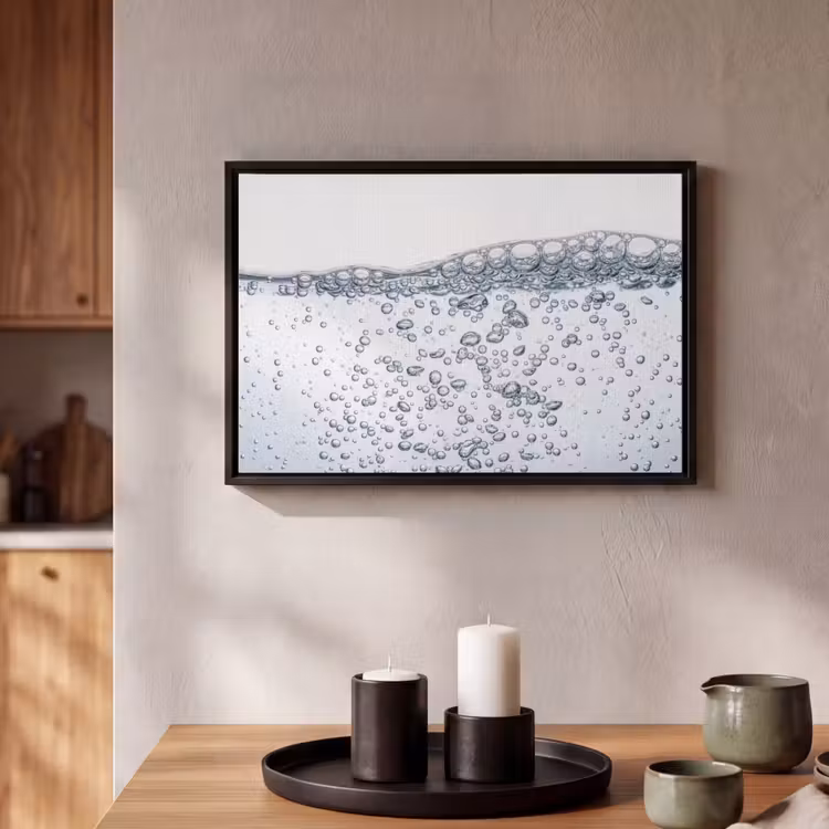 Canvas met lijst - Luchtbellen - Water - Dynamisch — 2
