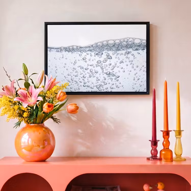 Canvas met lijst - Luchtbellen - Water - Dynamisch — 4