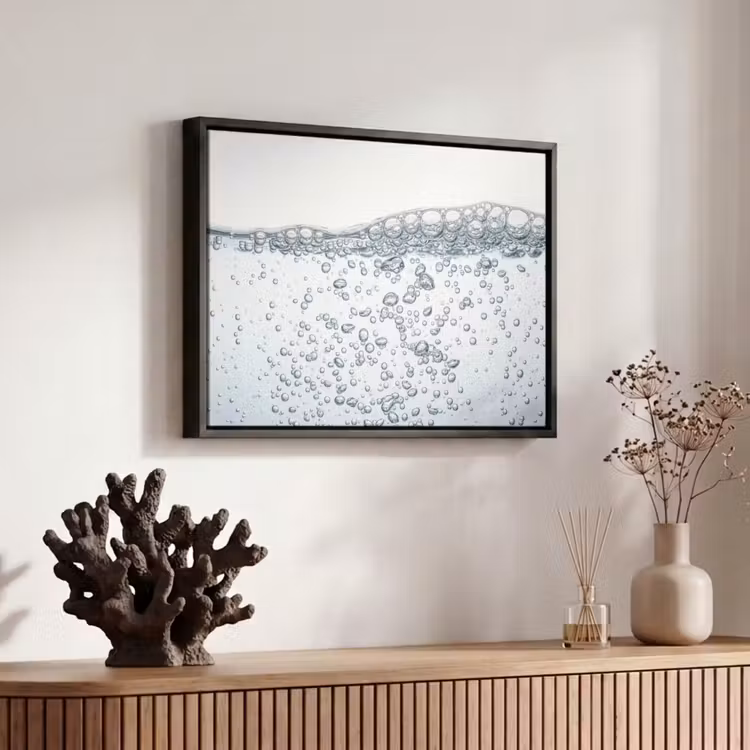 Canvas met lijst - Luchtbellen - Water - Dynamisch — 6