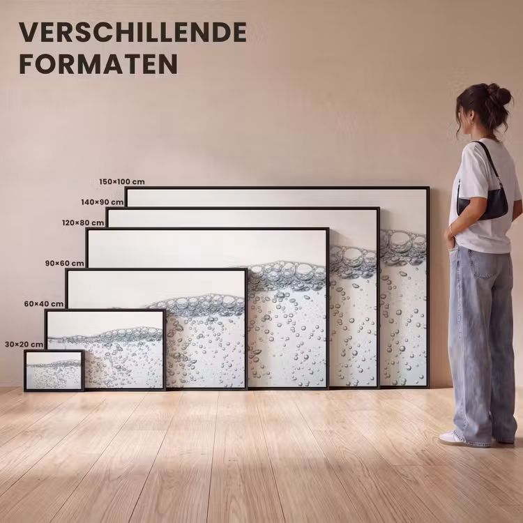 Canvas met lijst - Luchtbellen - Water - Dynamisch — 7