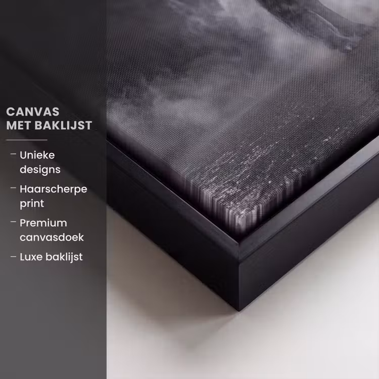 Canvas met lijst - Paard - Magisch - Zwart — 5