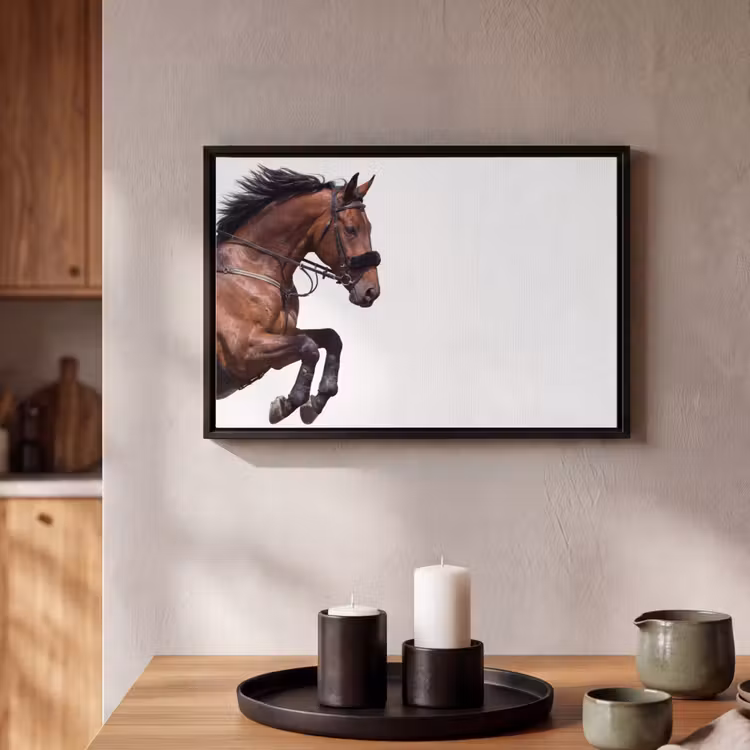 Canvas met lijst - Paard - Springen - Modern — 2