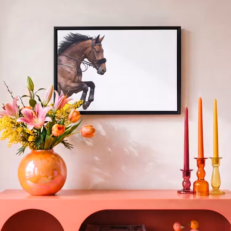 Canvas met lijst - Paard - Springen - Modern — 4