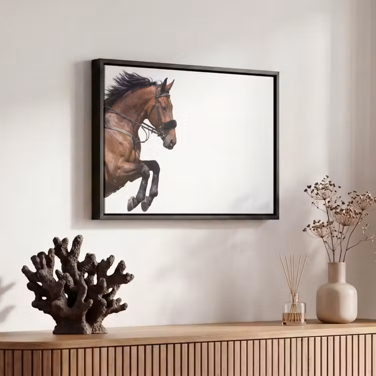 Canvas met lijst - Paard - Springen - Modern — 6