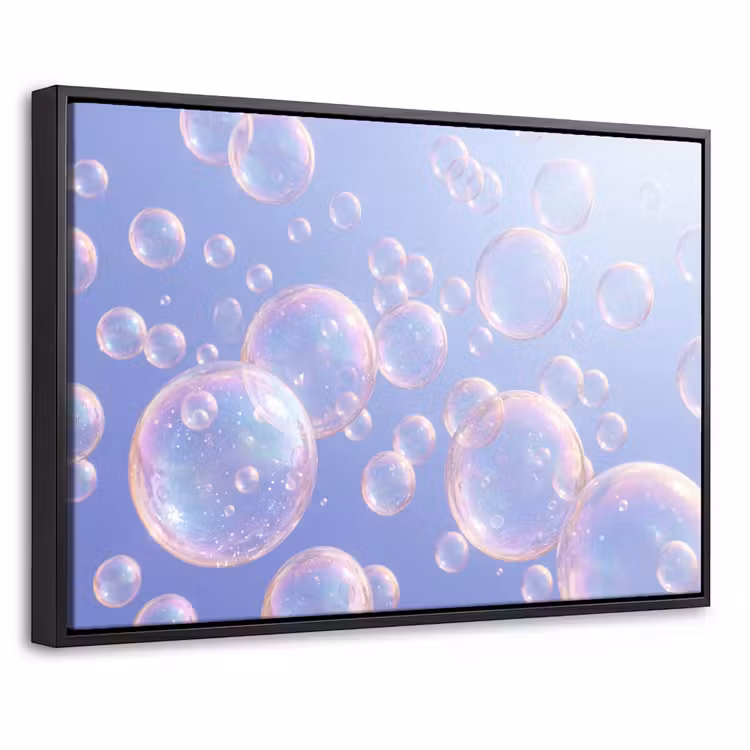 Canvas met lijst - Pastel - Bubbels - Dromerig — 1