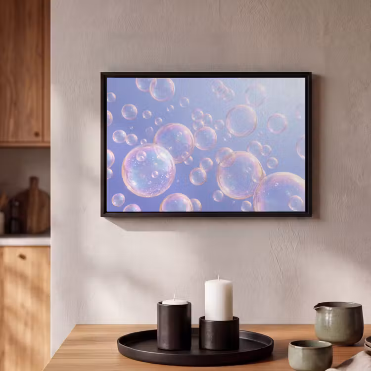 Canvas met lijst - Pastel - Bubbels - Dromerig — 2