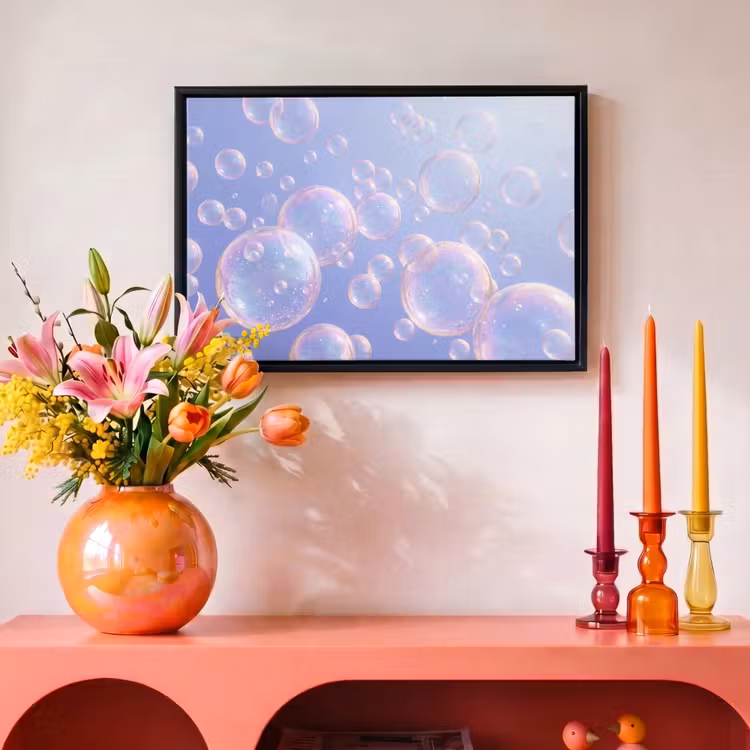 Canvas met lijst - Pastel - Bubbels - Dromerig — 4