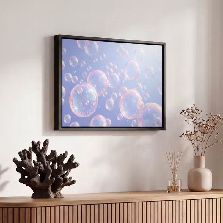 Canvas met lijst - Pastel - Bubbels - Dromerig — 6
