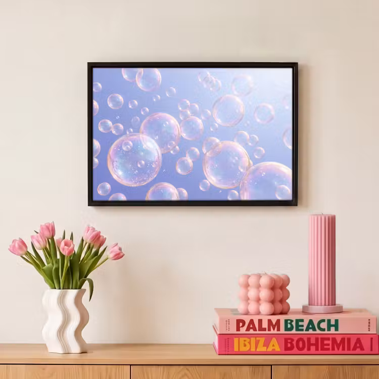 Canvas met lijst - Pastel - Bubbels - Dromerig — 8