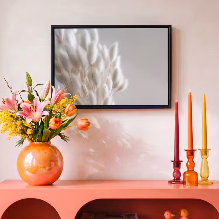 Canvas met lijst - Pluimen - Beige - Minimalistisch — 4