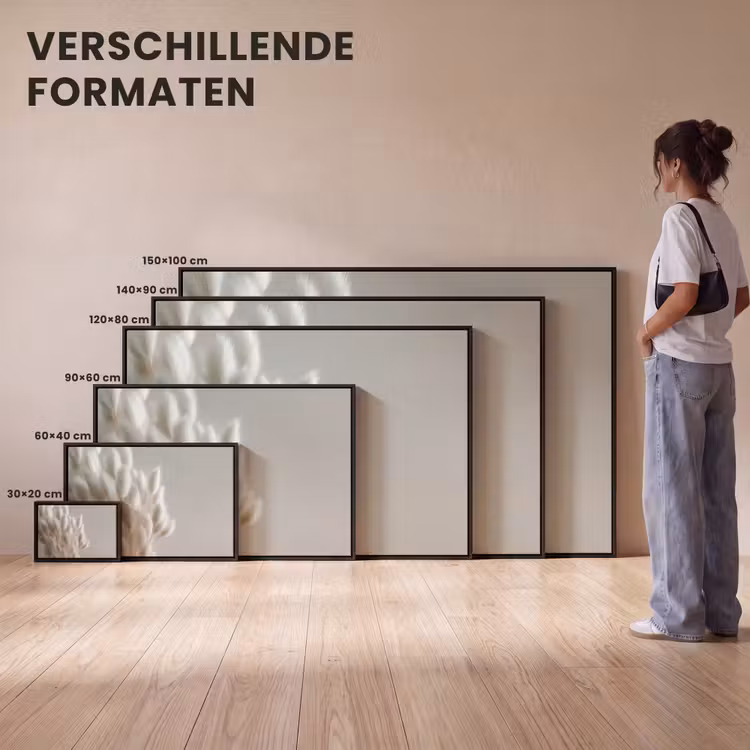 Canvas met lijst - Pluimen - Beige - Minimalistisch — 7