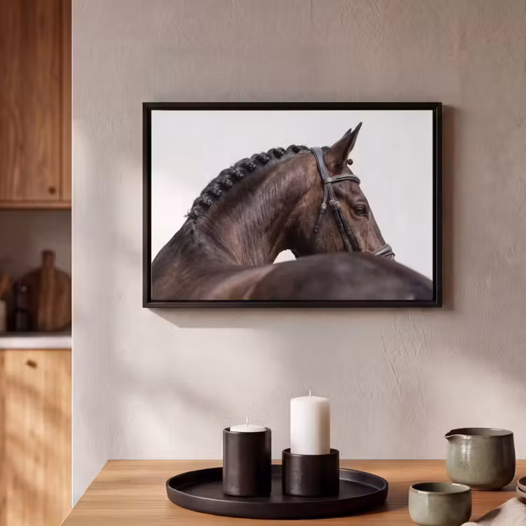 Canvas met lijst - Portret - Paard - Elegant — 2