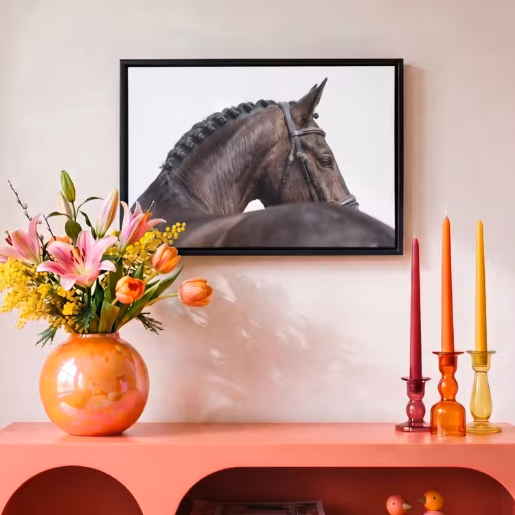 Canvas met lijst - Portret - Paard - Elegant — 4