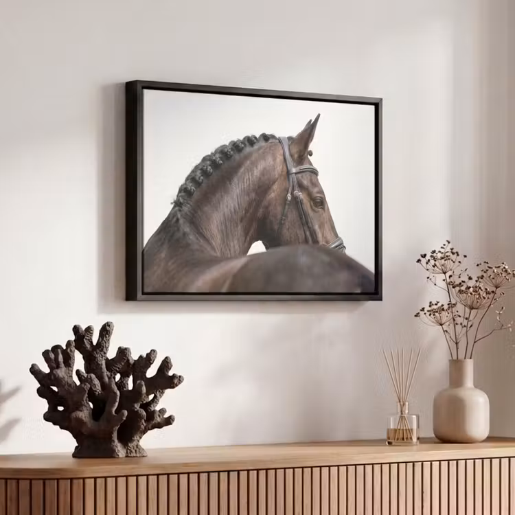 Canvas met lijst - Portret - Paard - Elegant — 6