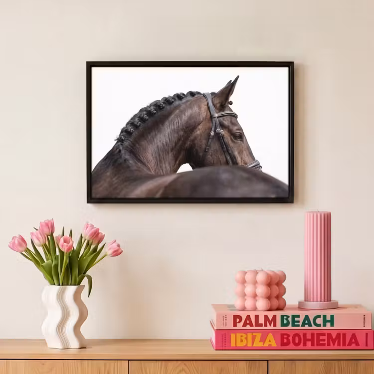 Canvas met lijst - Portret - Paard - Elegant — 8