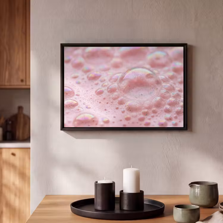 Canvas met lijst - Schuim - Structuur - Roze — 2