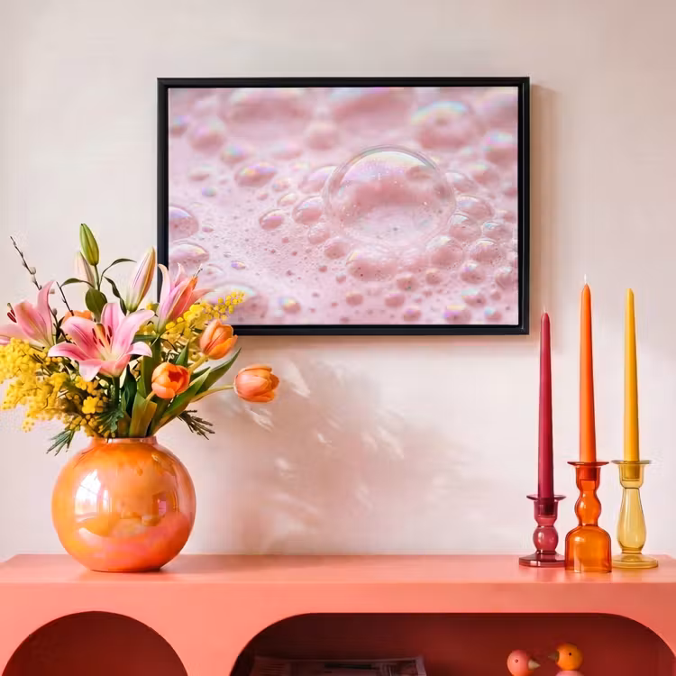 Canvas met lijst - Schuim - Structuur - Roze — 4
