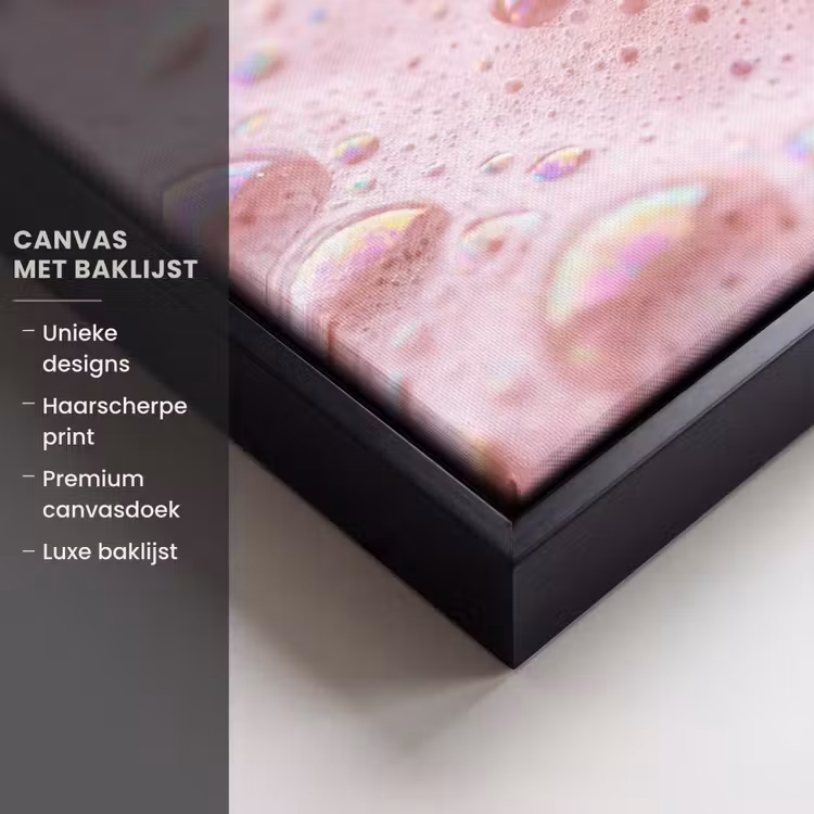Canvas met lijst - Schuim - Structuur - Roze — 5