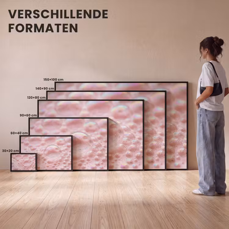 Canvas met lijst - Schuim - Structuur - Roze — 7