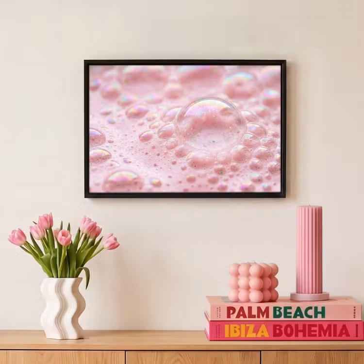 Canvas met lijst - Schuim - Structuur - Roze — 8