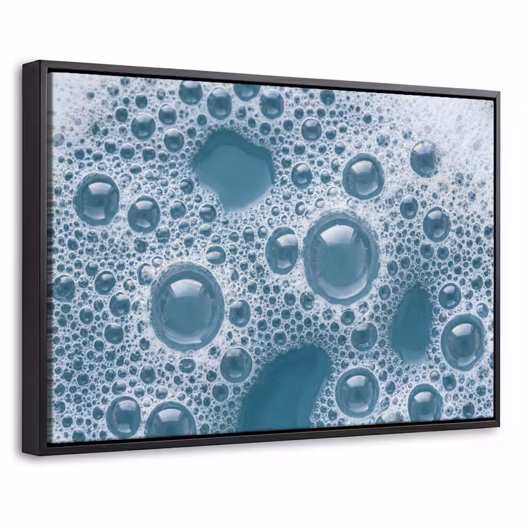 Canvas met lijst - Schuim - Water - Textuur — 1
