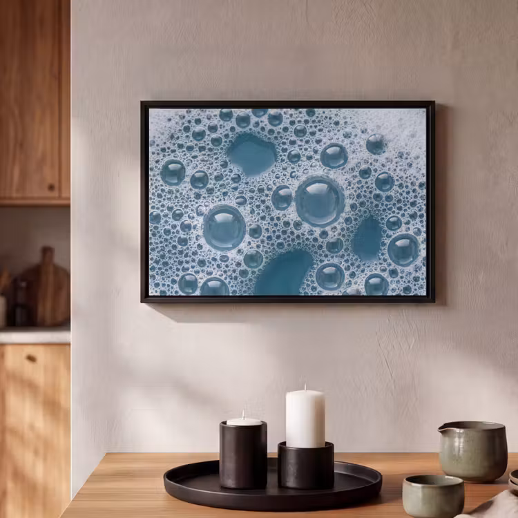 Canvas met lijst - Schuim - Water - Textuur — 2