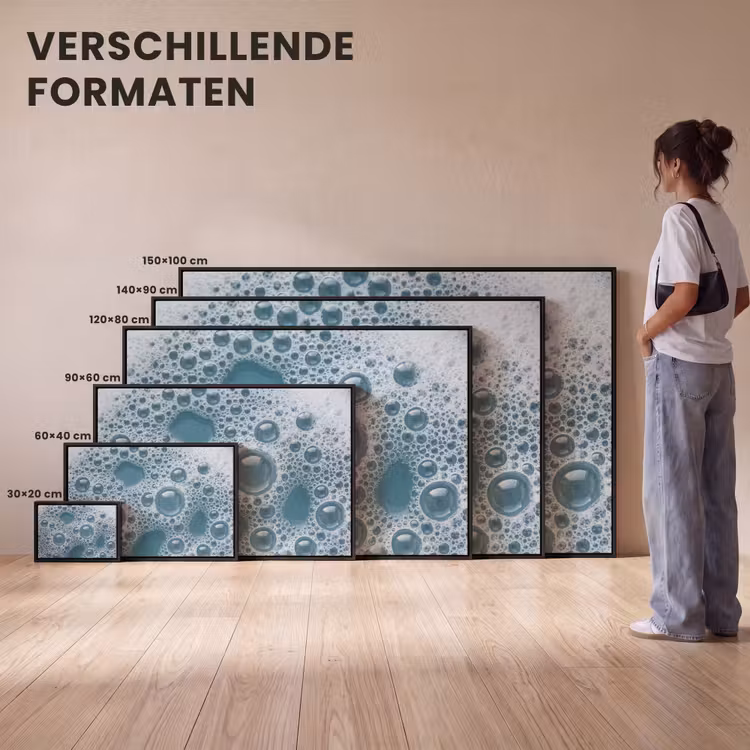 Canvas met lijst - Schuim - Water - Textuur — 7