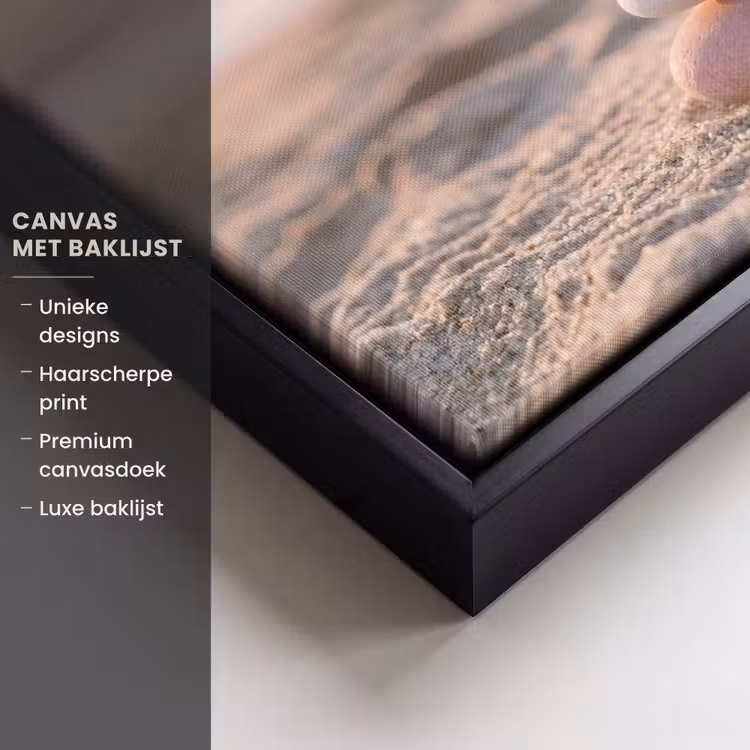 Canvas met lijst - Stenen - Zand - Roze — 5