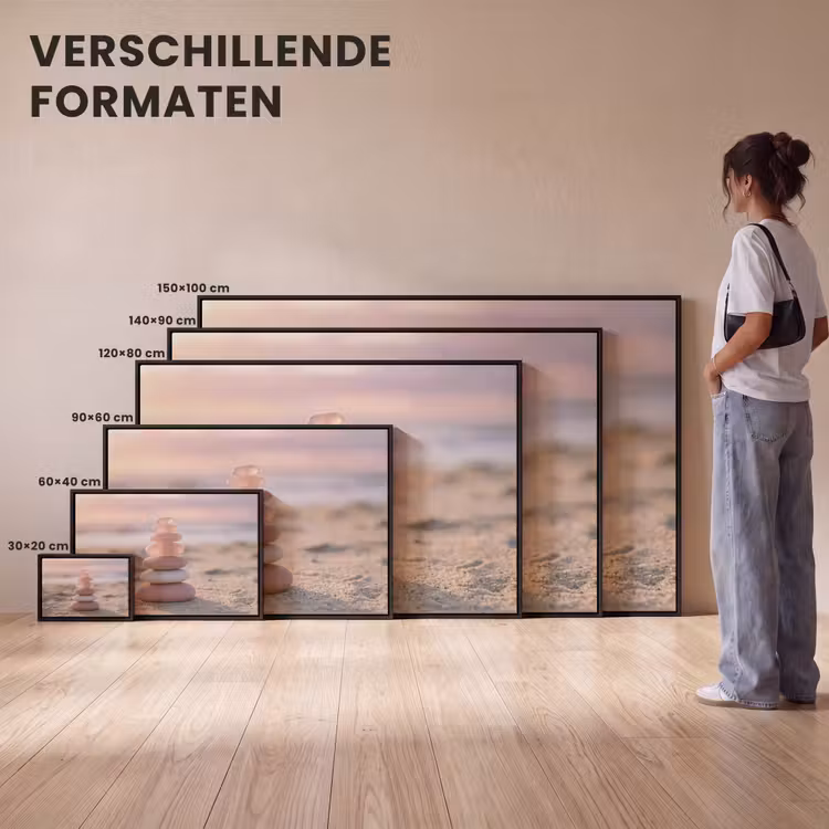 Canvas met lijst - Stenen - Zand - Roze — 7