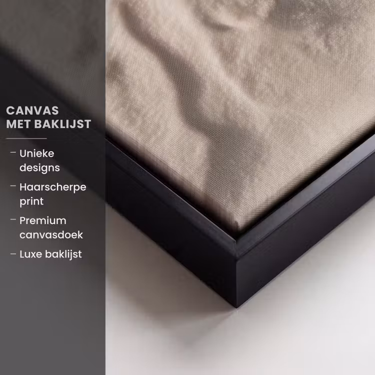 Canvas met lijst - Strand - Zeester - Zand - Beige — 5