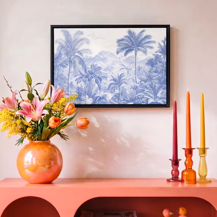 Canvas met lijst - Tropisch - Jungle - Blauw — 4