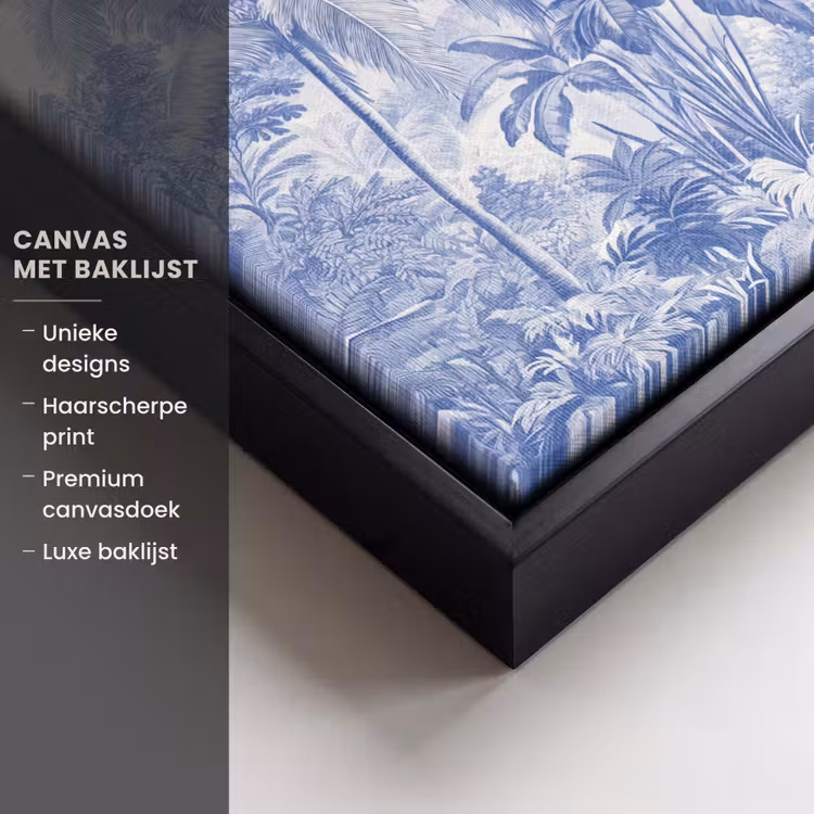 Canvas met lijst - Tropisch - Jungle - Blauw — 5