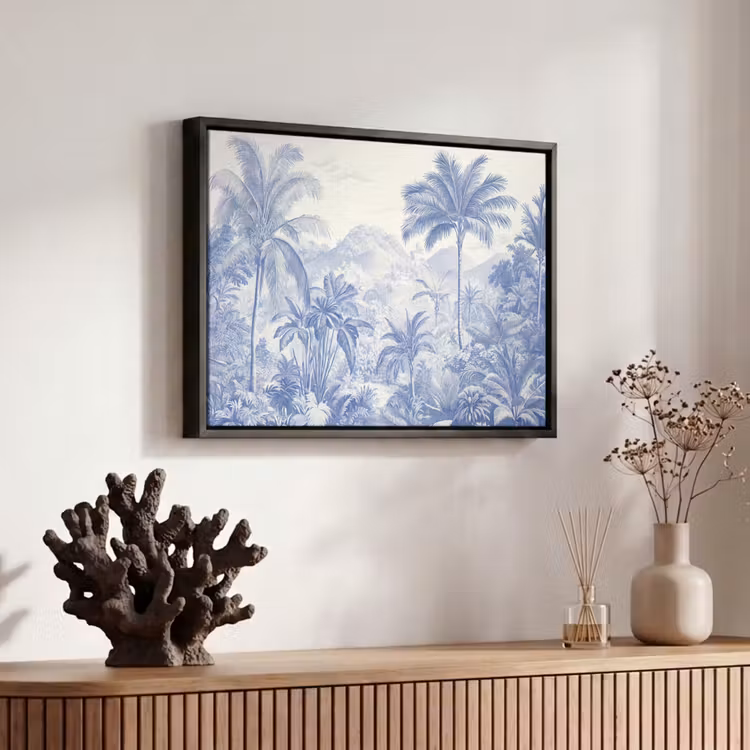 Canvas met lijst - Tropisch - Jungle - Blauw — 6