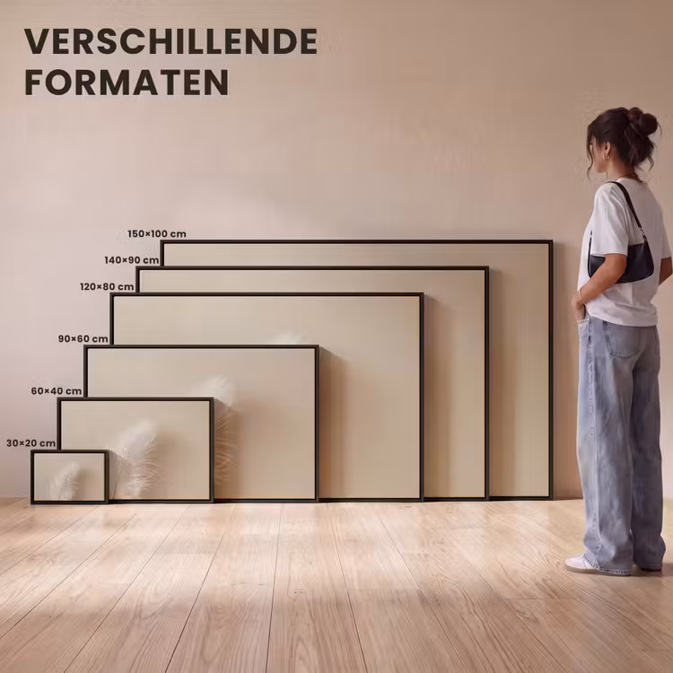 Canvas met lijst - Veer - Minimalistisch - Roze — 7