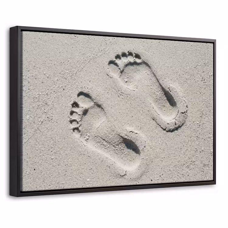 Canvas met lijst - Voeten - Zand - Zee — 1