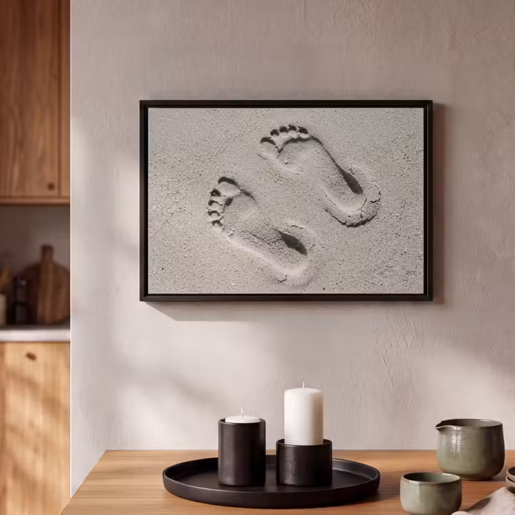 Canvas met lijst - Voeten - Zand - Zee — 2