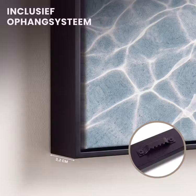 Canvas met lijst - Water - Reflectie - Zonlicht — 3