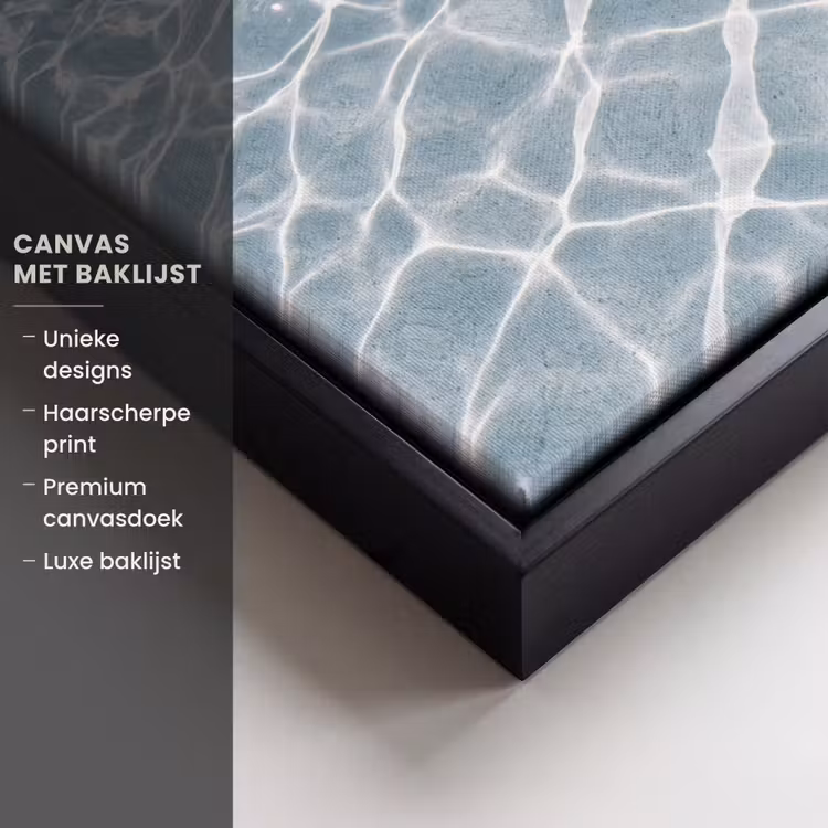 Canvas met lijst - Water - Reflectie - Zonlicht — 5