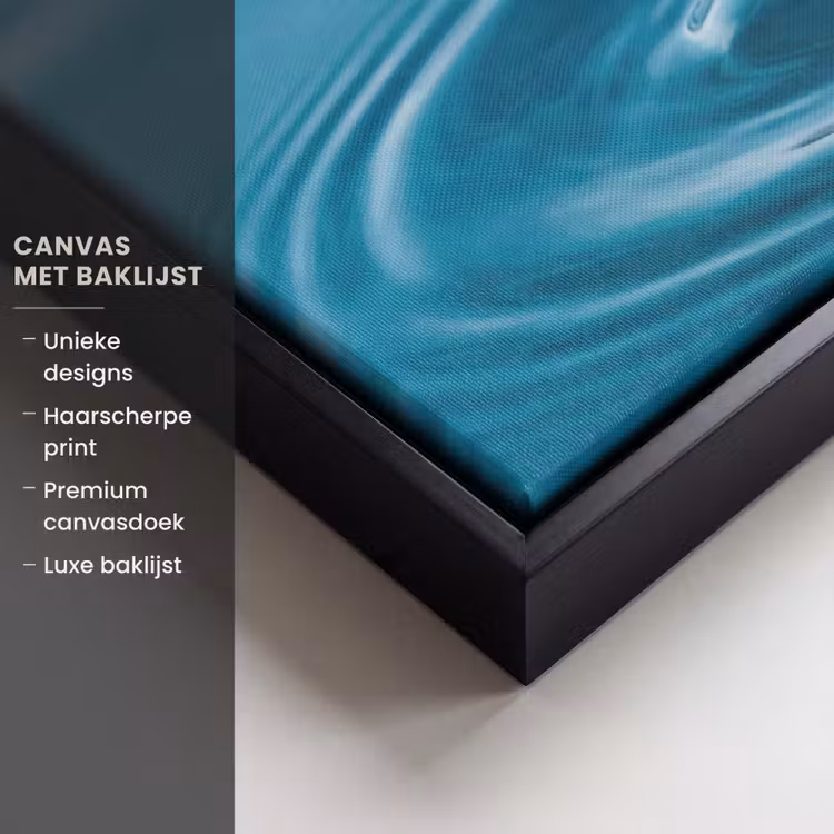 Canvas met lijst - Waterdruppel - Water - Oppervlakte — 5