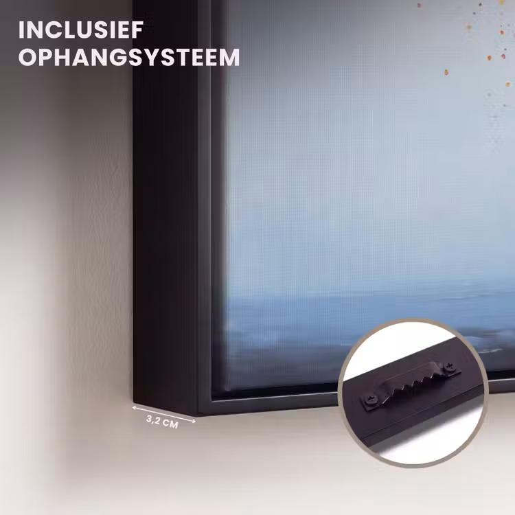 Canvas met lijst - Wolk - Confetti - Boot - Wateroppervlakte — 3